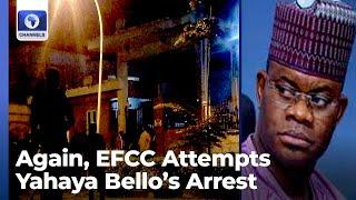 VIDEO: Gunshots As EFCC Officials Attempt To Arrest Ex-Kogi Gov Yahaya Bello