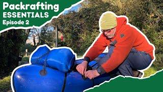 Ep 2, Packrafting for beginners: How to attach your bag to your packraft.