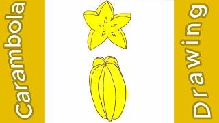 Easy Carambola Drawing Tutorial for Beginners | Step-by-Step Guide