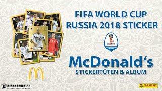 Die McDonald's WM-Sticker für das Panini FIFA World Cup Russia 2018 Stickeralbum +neue Albumvariante