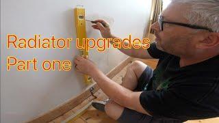 Radiator upgrades Part 1 - Removing the old radiators and mounting the new ones