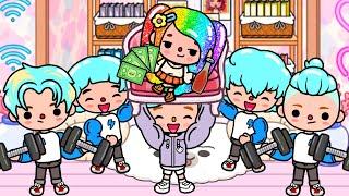 I Have 5 Brothers With Muscular Body | Toca Life Story | Toca Boca