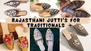 Rajasthani stuff Indian womans footwear #traditional