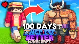 I Survived 100 Days in One Piece x Better Minecraft as a SHAPESHIFTER