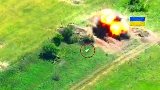 Russian KORNET ATGM destroy Ukrainian Military Position.