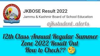 Jkbose 12th Class Result Out 