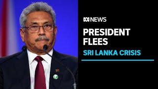 Sri Lankan President Gotabaya Rajapaksa flees the country | ABC News