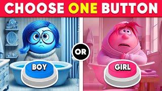 Choose One Button BOY or GIRL INSIDE OUT 2 Edition  Daily Quiz