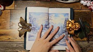 겨울 숲 ️ | a winter forest 다이어리 꾸미기 #scrapbooking ASMR