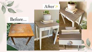 Side Table Glow UpEasy Beginner Flip | DIY ‘Weathered Wood’ look makeover: Flipping Furniture