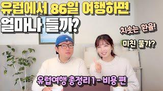 ⭐️유럽여행 필수시청!! 갓성비 3개월 유럽 자동차여행 총경비 대공개!!  유럽여행 총정리1 비용편