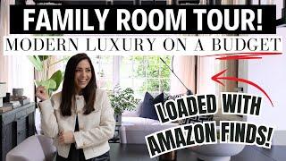 Family Room Tour!  LOADED with BUDGET FRIENDLY FINDS & DECOR HACKS!