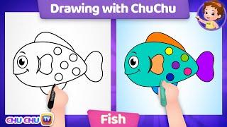 How to Draw a Fish? - Drawing with ChuChu - ChuChu TV Drawing for Kids Easy Step by Step