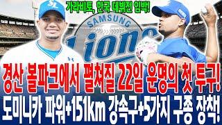 【가라비토, 한국 데뷔전 임박!】 경산 볼파크에서 펼쳐질 22일 운명의 첫 투구! 도미니카 파워+151km 강속구+5가지 구종 장착 삼성 팬들 기대 폭발! #가라비토
