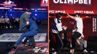 Part 4 | Russian face off  fighters loss control | HFC MMA