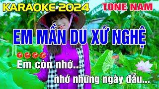 Em Mần Du Xứ Nghệ Karaoke Tone Nam - Beat Chuẩn || Minh Điệp Organ