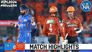 Mumbai Indians vs Sunrisers Hyderabad IPL 55th Match Highlights 2024 | SRH VS MI IPL 2024 Highlights