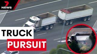 Wild truck chase comes to dramatic end, following a cross border pursuit | 7 News Australia