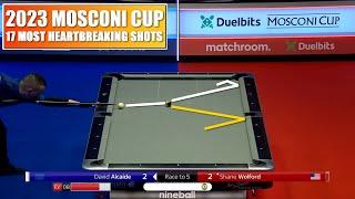 17 MOST HEARTBREAKING SHOTS | 2023 MOSCONI CUP (9-Ball Pool)