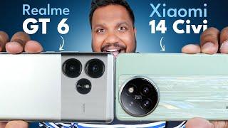 Realme GT 6 vs Xiaomi 14 Civi Full Comparison - Best Flagship Killer Under Rs 40,000?