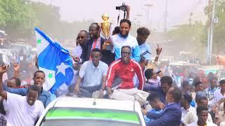 Ciyaartoyda xulka kubadda cagta Galmudug oo maanta loogu soo dhaweeyay Magaalada Cadaado.