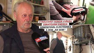 Vynalézavý senior vyřešil zdražování energie. Odmontoval elektroměr a jede „na sebe“