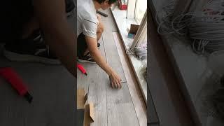 spc石塑锁扣地板DIY切边小技巧#shorts #diy