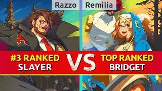 GGST ▰ Razzo (#3 Ranked Slayer) vs Remilia (TOP Ranked Bridget). High Level Gameplay