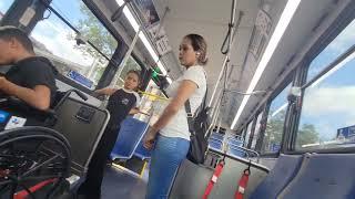 Mexican Mom on the bus loses it when she sees the size of it