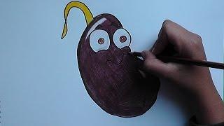 Dibujar y pintar a Frijol (Plantas vs Zombies2) - Draw and paint Bean
