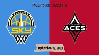 Full Game - Playoff Game 1 | Chicago Sky vs Las Vegas Aces - September 13, 2023