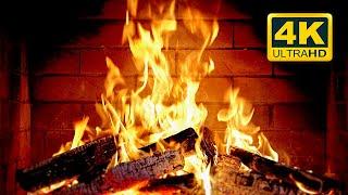  Cozy Fireplace 4K (12 HOURS). Fireplace with Crackling Fire Sounds. Crackling Fireplace 4K