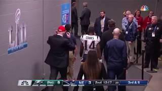 Brandin Cooks leaves the field after tackle by Malcolm Jenkins! Eagles Vs Patriots | Super Bowl 52