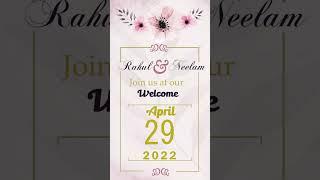 Vertical Wedding Invitation Card | Save the date | Mobile Invitation Video
