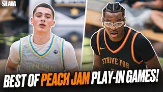 Bryce James and Jake West in the Nike EYBL Peach Jam Play-In Game 