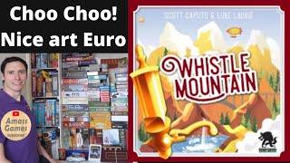 Whistle Mountain unboxing mid-weight euro board game AmassGames Bezier Games #tabletop #boardgame