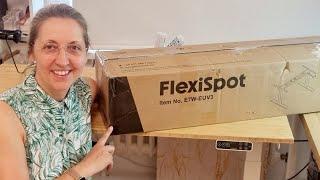 Unboxing Schreibtisch von #flexispotde, elektrisch höhenverstellbarer Tisch für mein Bastelreich