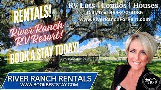 Lot 430 Waterfront Rental Lot at River Ranch RV Resort. Michelle Chandler Reservations: 863-270-4085