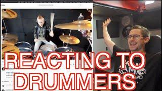 Coop3rdrumm3r REACTS to DRUMMERS! #StuckAtHomeDrumChallenge