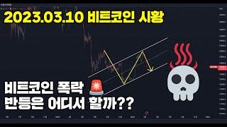 3/10 비트코인 시황) 비트코인 폭락 반등은 어디서 할까?? #비트코인 #하모닉패턴 #엘리어트파동 #이더리움 #리플