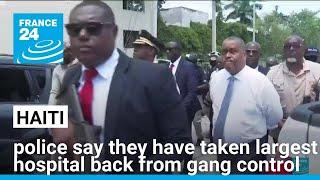 Haiti's prime minister tours Port au Prince hospital after police take back from gang control