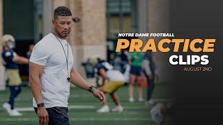 Notre Dame Football Practice Clips 8.2 #ndfootball