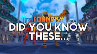 BEGINNER TIPS in FOUNDRY?