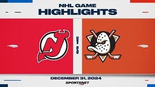 NHL Highlights | Devils vs. Ducks - December 31, 2024