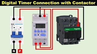 हमेशा Digital Timer का Connection, Contactor के साथ ऐसे करें || Electrical wiring school