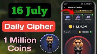 Hamster Kombat Daily Cipher 16July |16 July Daily Cipher Code Hamster | Hamster 16July Daily Cipher