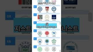 2024 한국 공대 서열