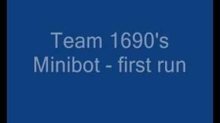 FRC Team Orbit 1690's Minibot - first run - 1/22/2011