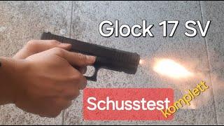 Glock 17 SV Schusstest (komplett) Schreckschusspistole 9mm PAK Umarex