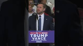 JD Vance speaks about peaceful transfer of power in Johnstown, Pennsylvania